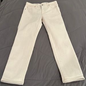 AG Isabelle High Rise Cropped Jean. Cream.